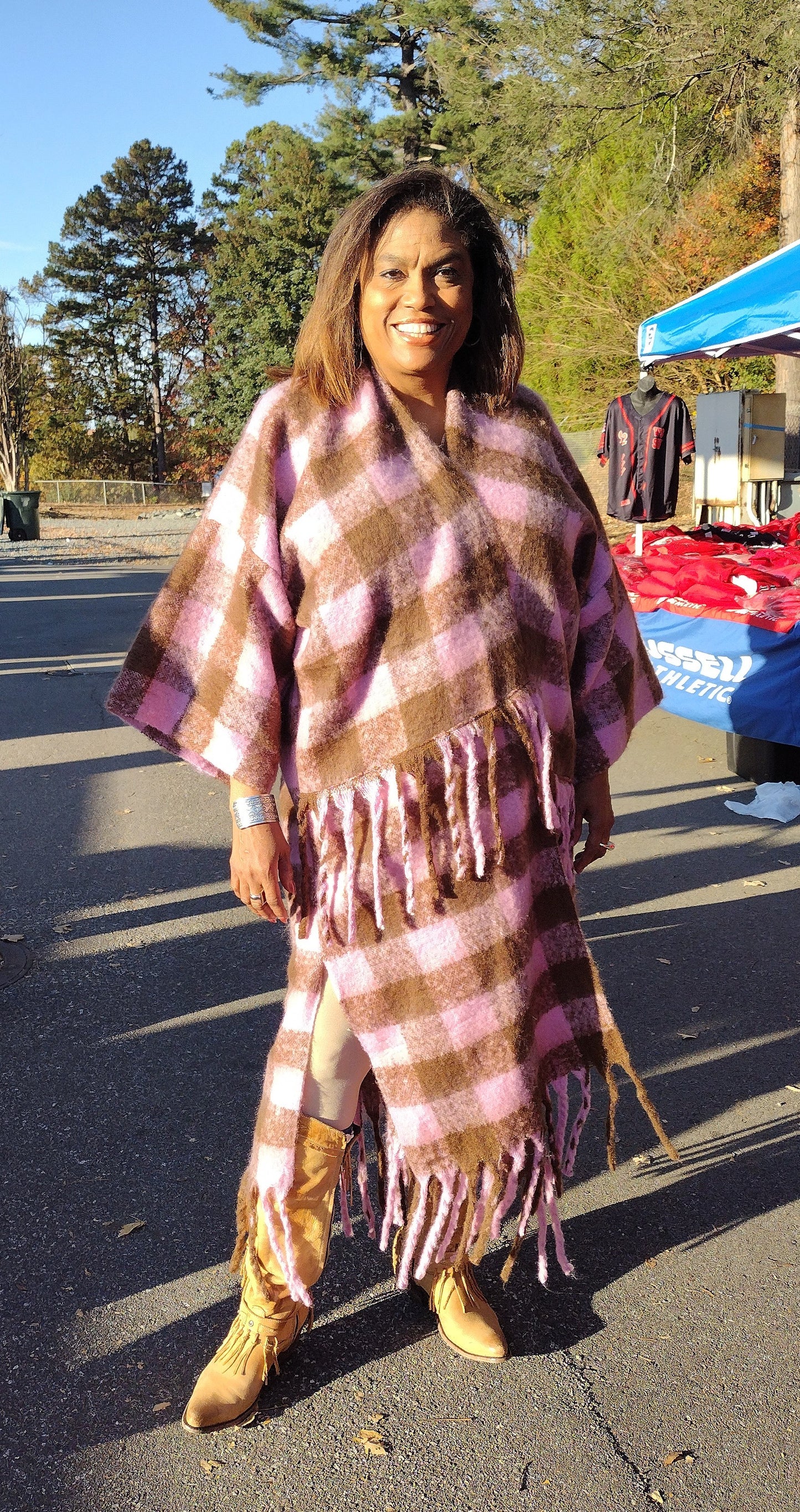 Pink and Brown Boho Cardigan