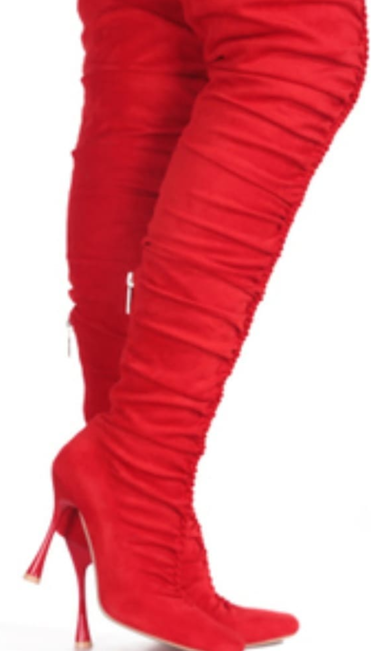Suede Thigh High Boots